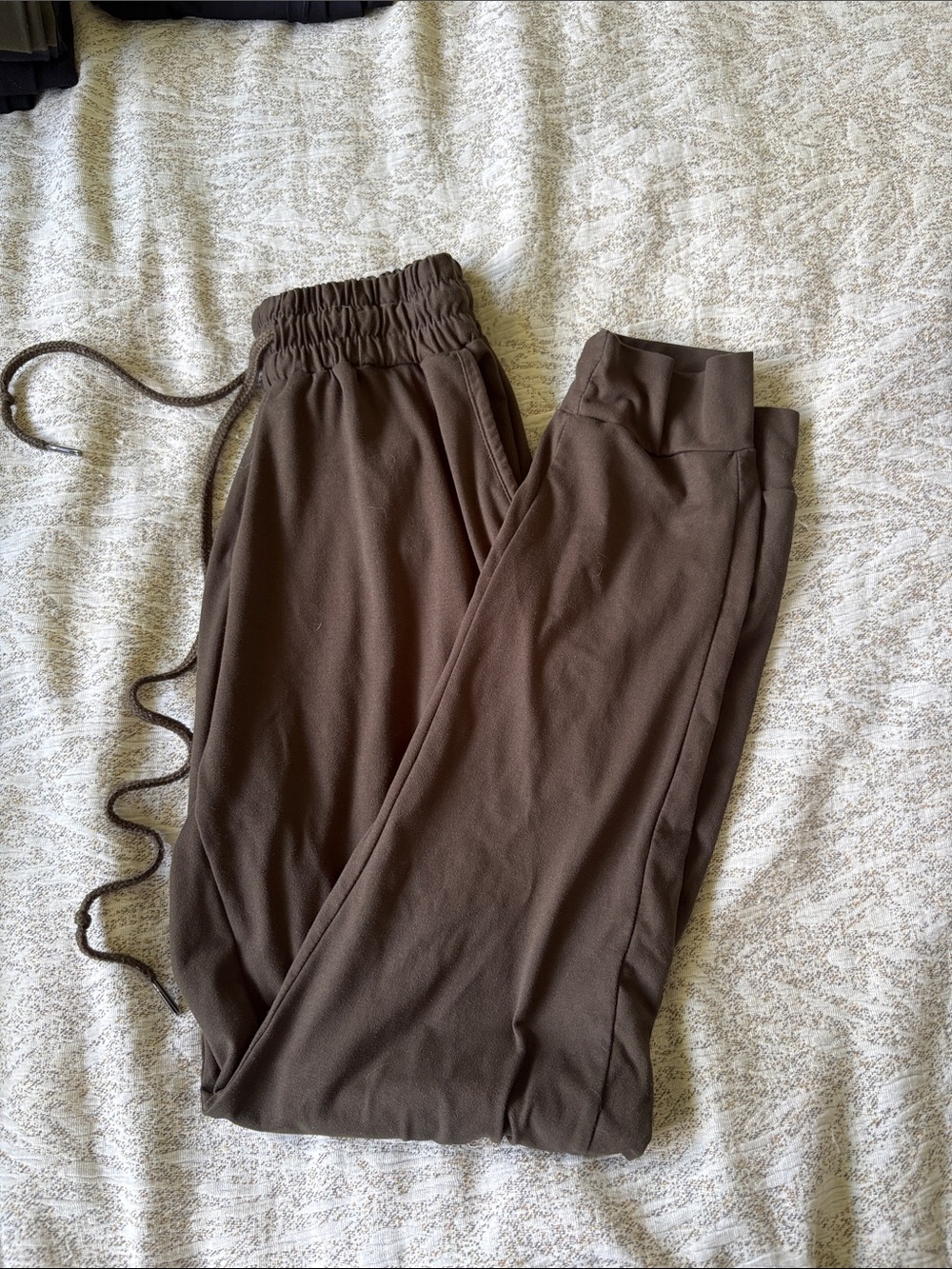 Olive Green Drawstring Jogger Pants